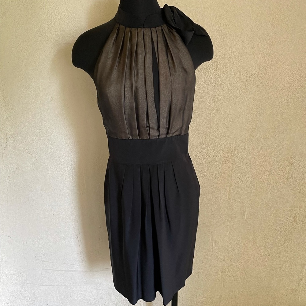 Black Halo Grey/Black Halter Dress